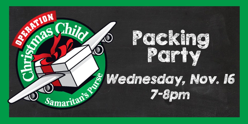 Operation Christmas Child Packing Party
 Operation Christmas Child Shoebox Packing Party – Euto Baptist