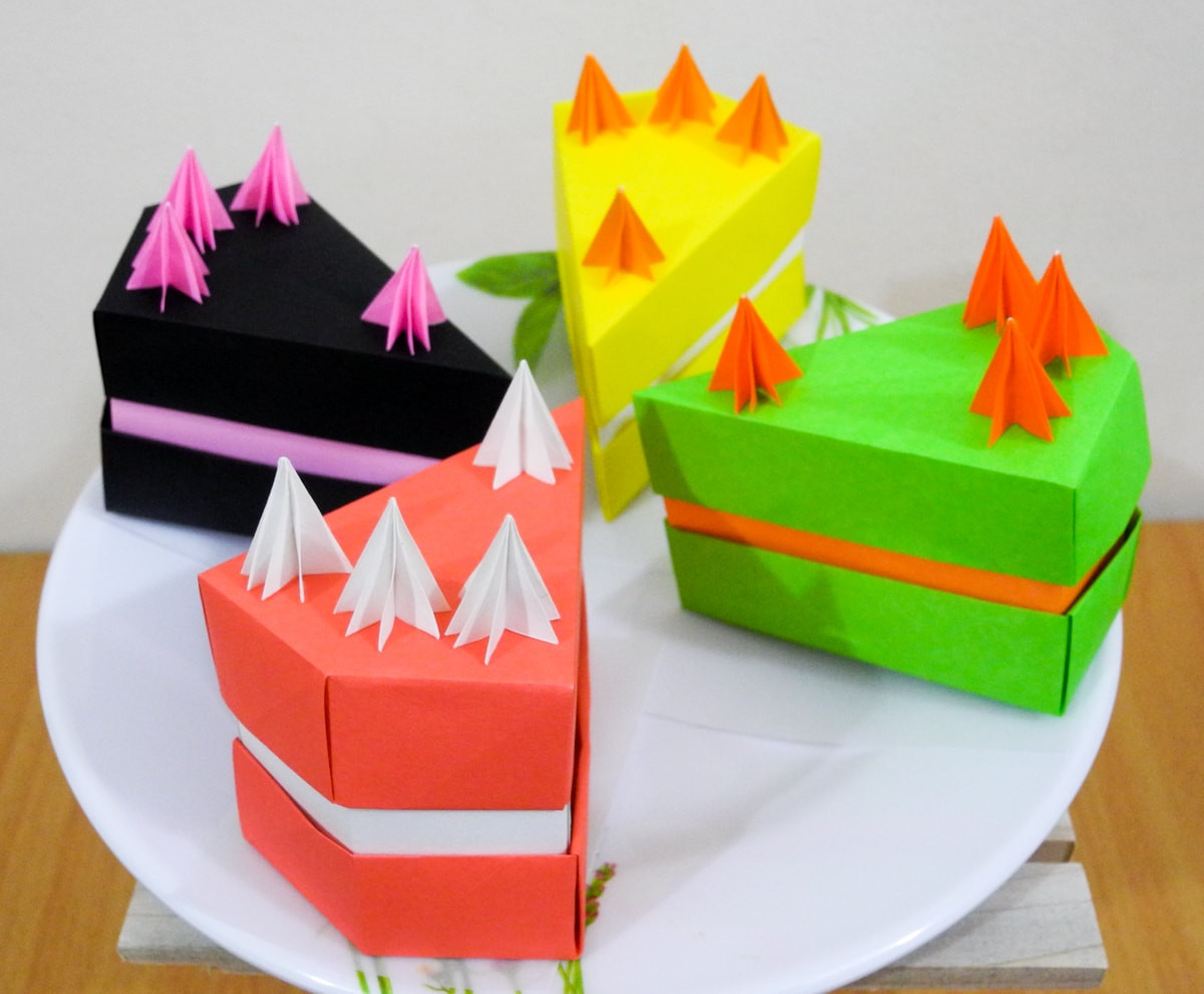 Origami Birthday Cake
 Origami Birthday Cakes