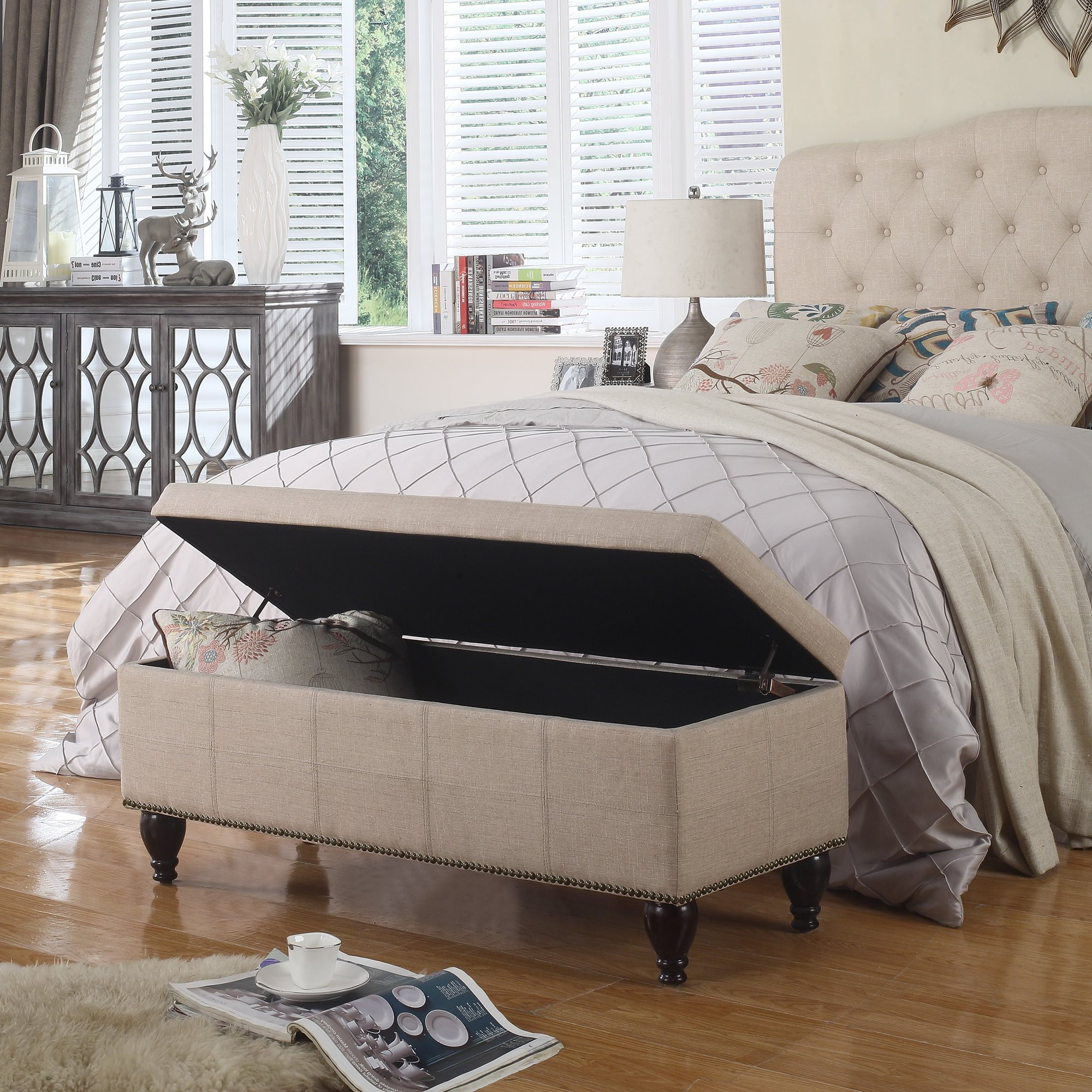 Ottoman Storage Bedroom
 Alton Furniture Elmo Upholstered Ottoman Storage Bedroom