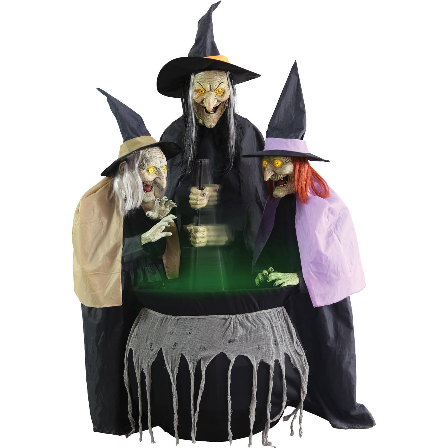 Outdoor Animated Halloween Decorations
 Stitch Witch Sisters Animated Halloween Decoration