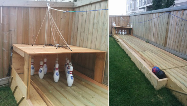 Outdoor Bowling Alley DIY
 Building a fabulous DIY Bowling Alley In Your Backyard is