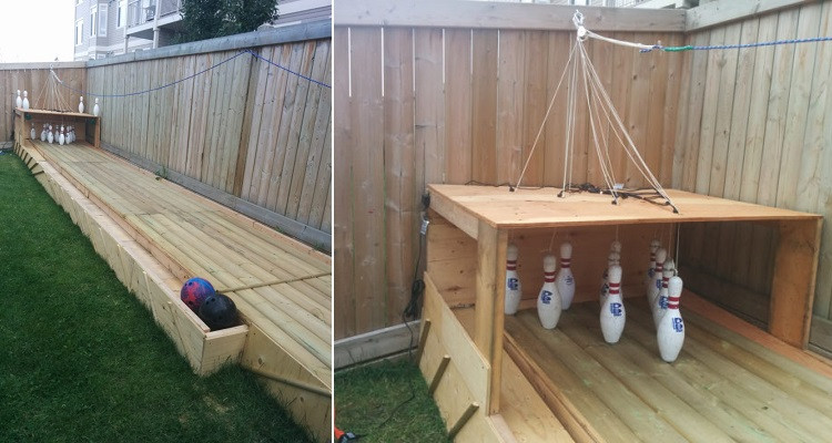 Outdoor Bowling Alley DIY
 DIY Backyard Bowling Alley