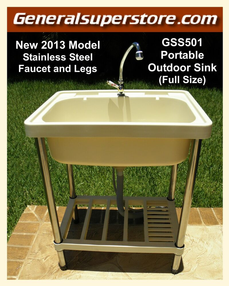 Outdoor Camping Kitchen
 Portable Outdoor Sink Garden Camp Kitchen Camping RV