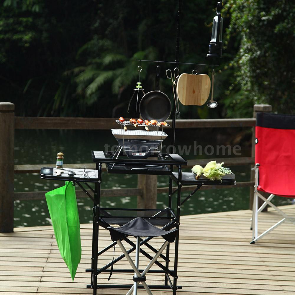 Outdoor Camping Kitchen With Sink
 Portable Camping Sink Outdoor Camp Kitchen Sink Grill Food