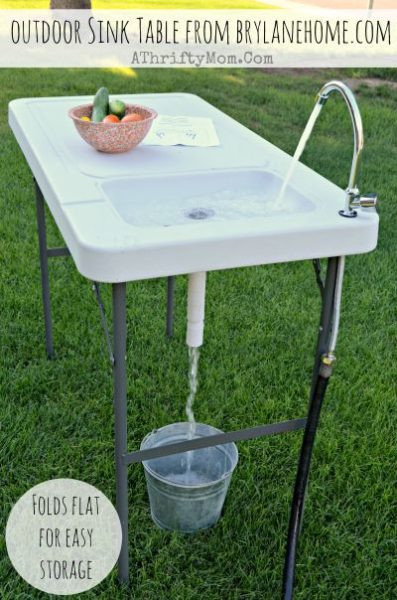 Outdoor Camping Kitchen With Sink
 Outdoor Sink Table Review and Giveaway from BrylaneHome