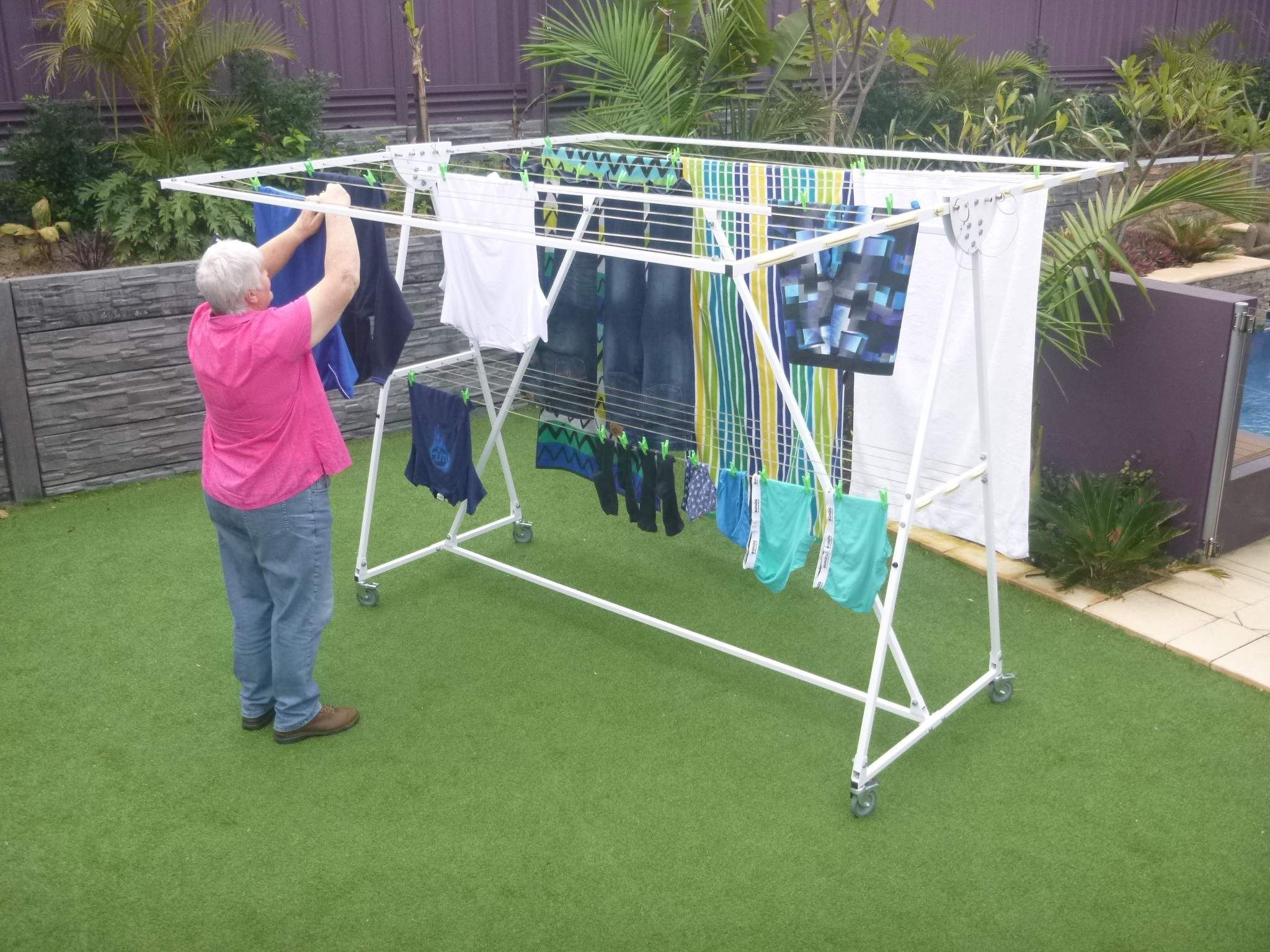 Outdoor Clothesline DIY
 Clothesline Fulcrum Mobile Clotheslines New Aussie