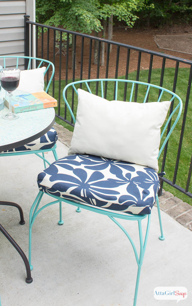 Outdoor Cushion DIY
 Porch Makeover Progress DIY Outdoor Chair Cushions Atta