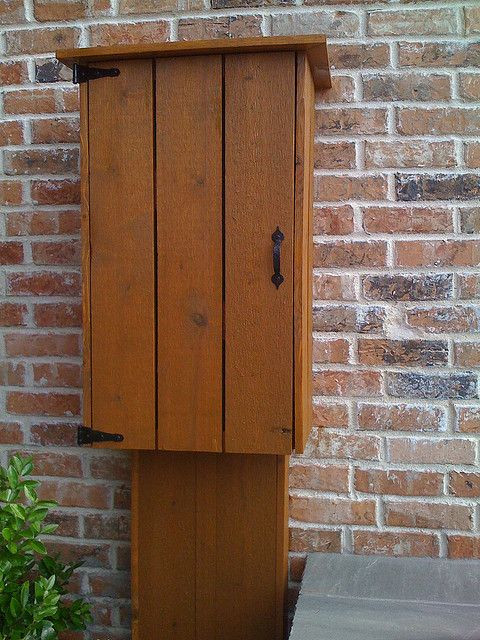 Outdoor Electrical Box Covers Landscaping
 A cute way to hide the electrical box