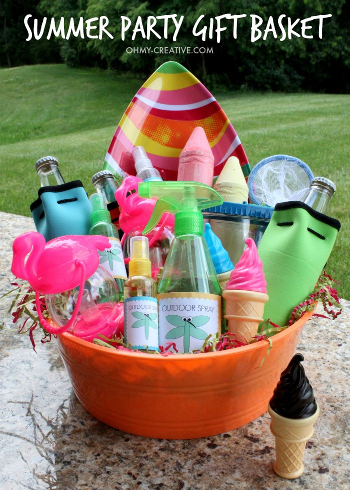 Outdoor Gift Basket Ideas
 Summer Party Gift Basket Oh My Creative