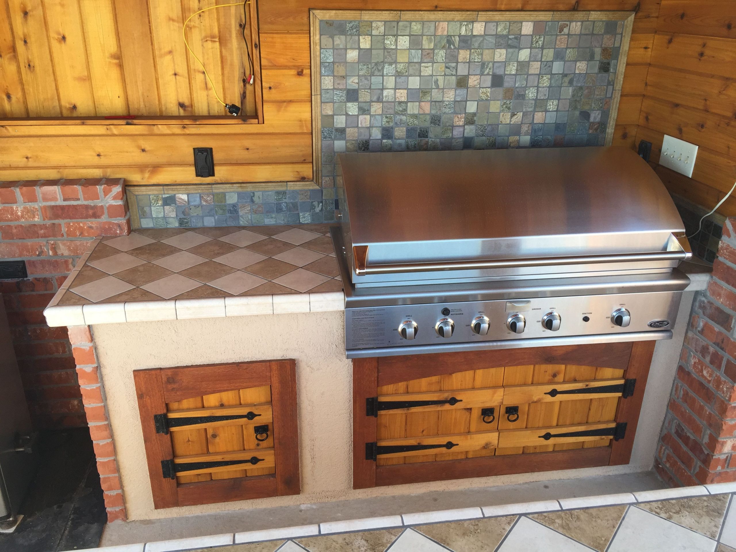 Outdoor Kitchen Cabinet Doors
 Outdoor Kitchen DIY project Cedar by Ricky Custom cabinet