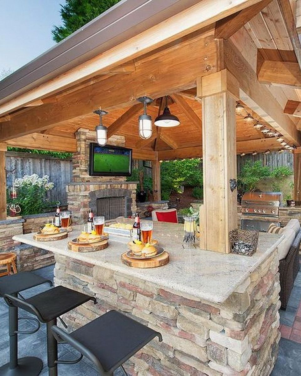 Outdoor Kitchen Decor
 Awesome Yard and Outdoor Kitchen Design Ideas 47 Hoommy