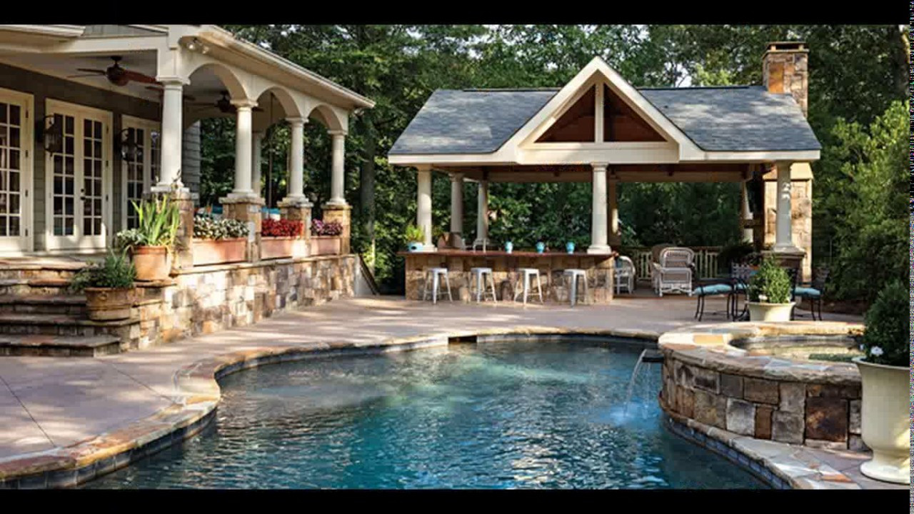 Outdoor Kitchen Designs With Pool
 Pool House Designs With Outdoor Kitchen Plans Neilmclean