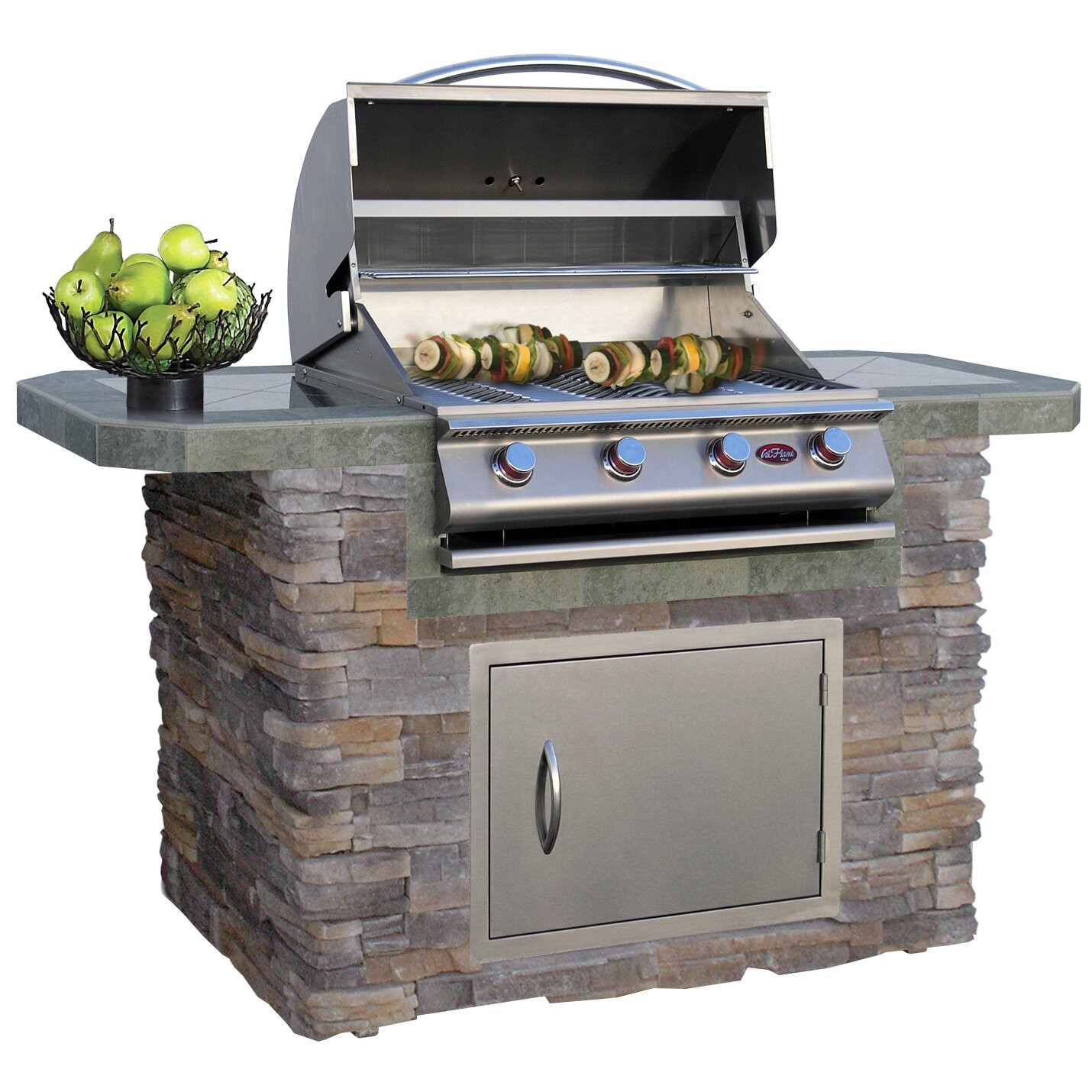 Outdoor Kitchen Gas Grills
 CalFlame 72" 4 Burner Liquid Propane Gas Grill