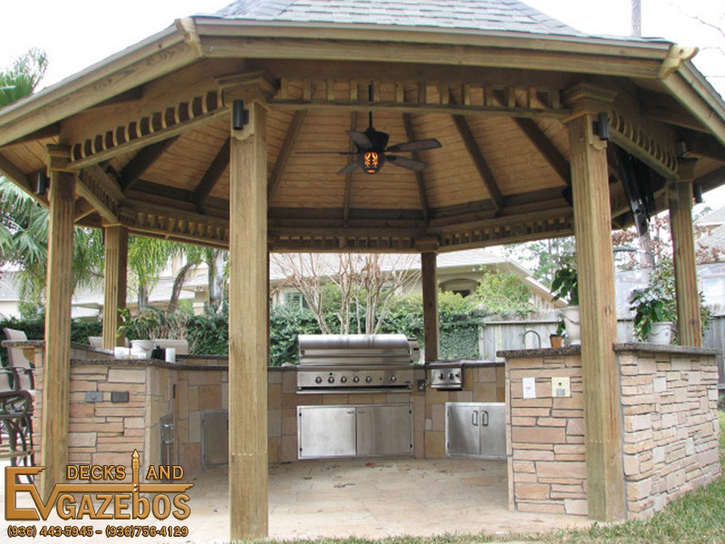 Outdoor Kitchen Gazebo
 Outdoor Kitchens & Fireplaces EV Decks & Gazebos