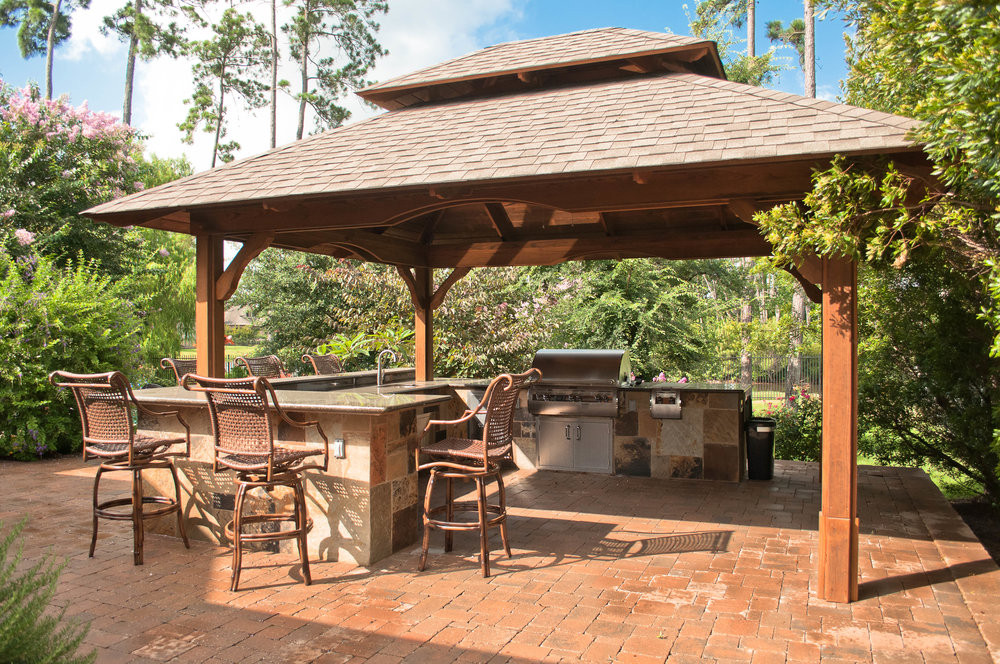 Outdoor Kitchen Gazebo
 Gazebos Arbors & Outdoor Kitchens — Mirror Lake Designs