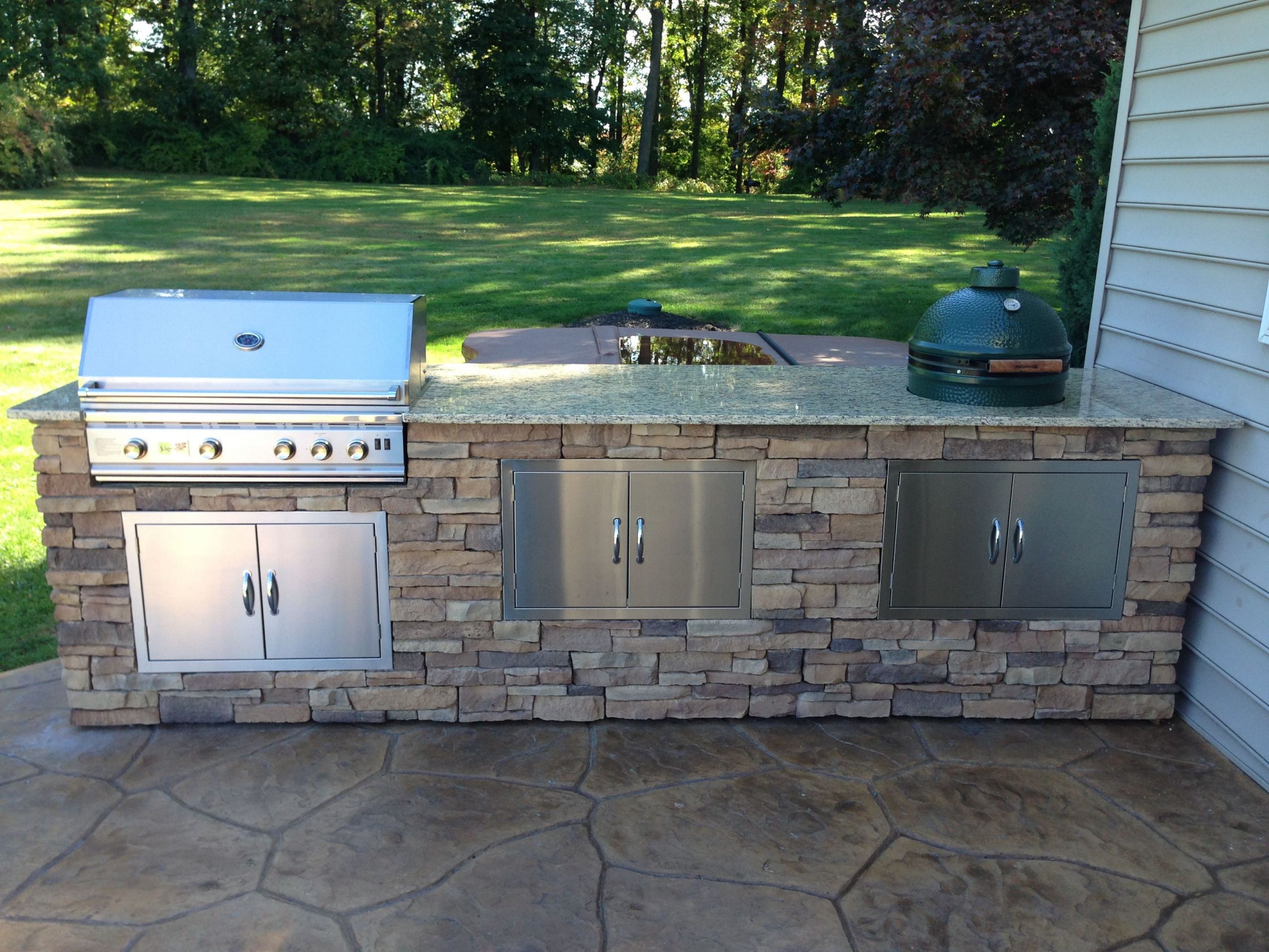 outdoor kitchen kits with sink