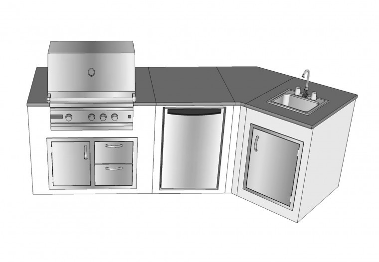 Outdoor Kitchen Kits Lowes
 Kitchen Convert Your Backyard With Awesome Modular