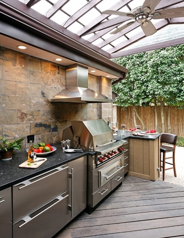 Outdoor Kitchen Layout
 70 Awesomely clever ideas for outdoor kitchen designs