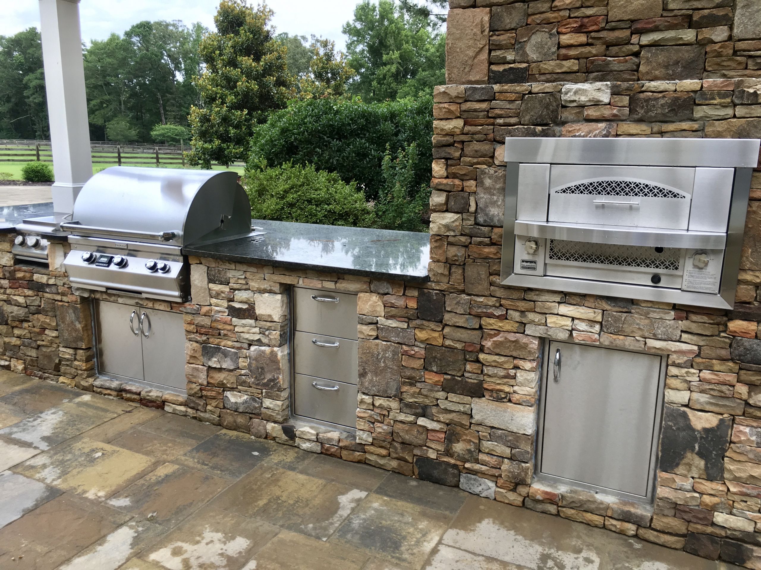Outdoor Kitchen Pizza Oven
 Outdoor Kitchen Built in Gas Pizza Oven Fireside