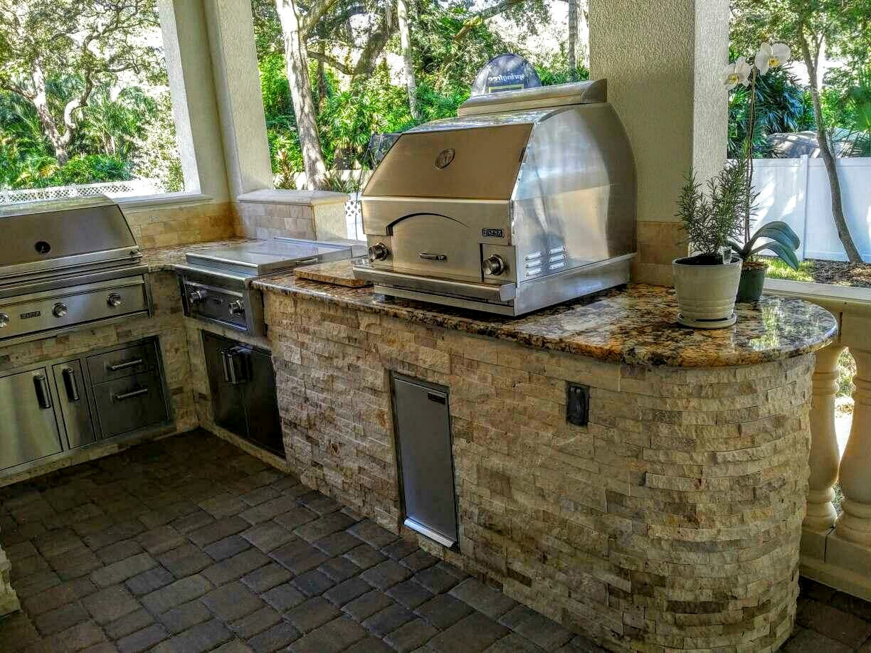 Outdoor Kitchen Pizza Oven
 Outdoor Kitchen with Grill Pizza Oven Creative Outdoor