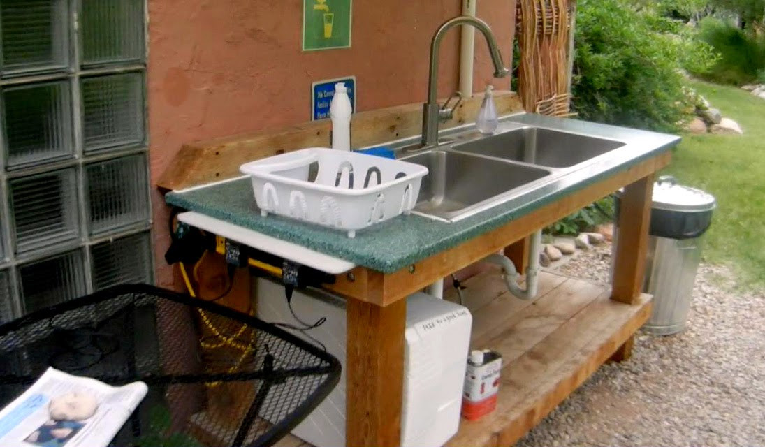 Outdoor Kitchen Sink
 The 99 Cent Chef Camping in Moab Utah Indian Summer