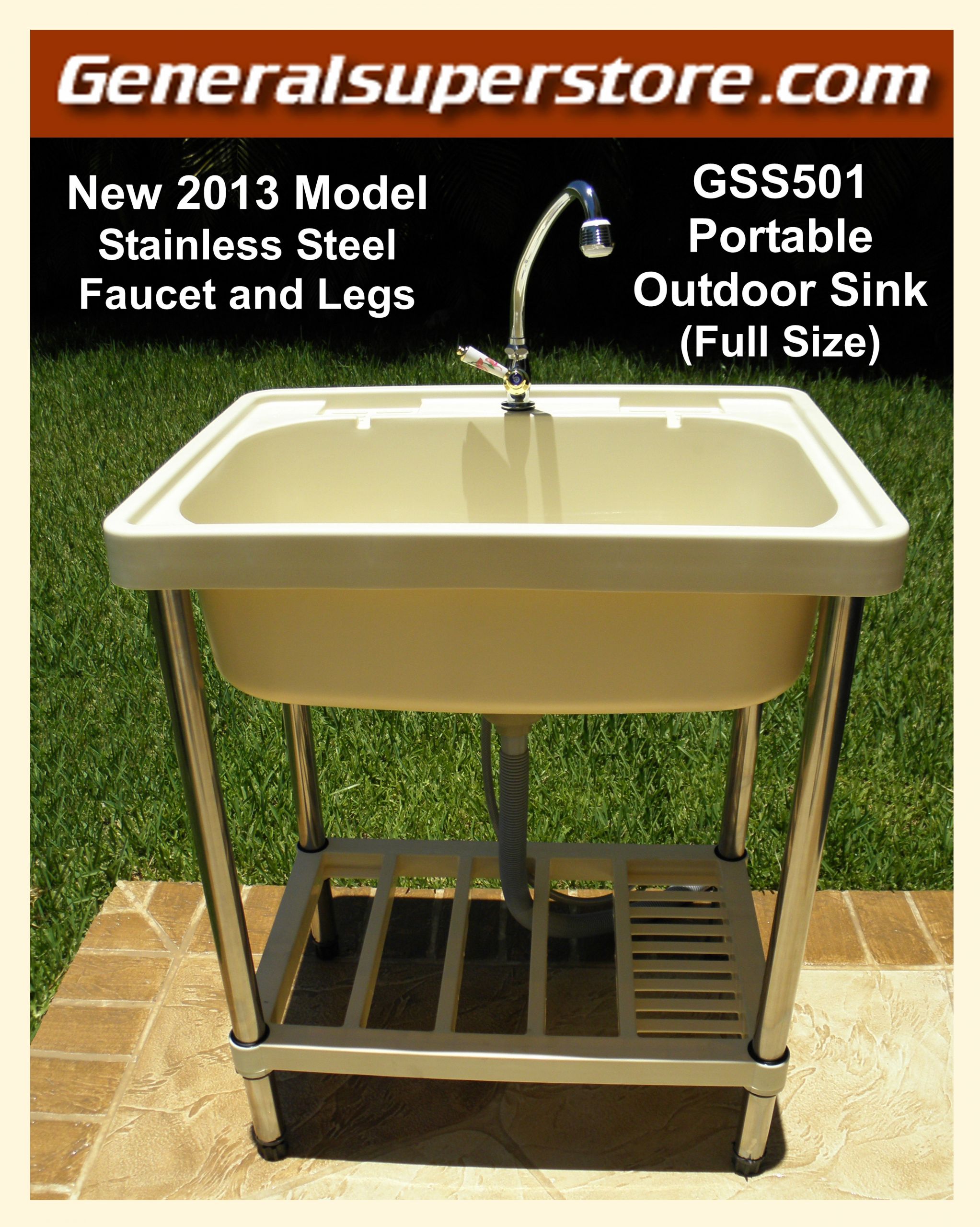 Outdoor Kitchen Sinks And Faucets
 Portable Outdoor Sink Garden Camp Kitchen Camping RV
