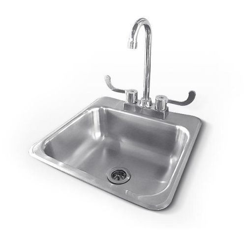 Outdoor Kitchen Sinks And Faucets
 Outdoor Kitchen Stainless Steel Two Hole Sink and Faucet