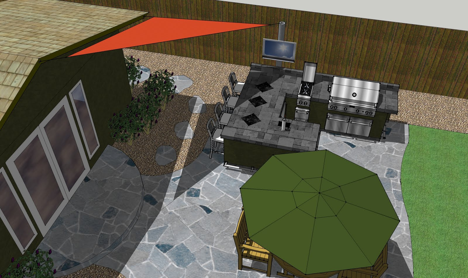 Outdoor Kitchen Sketchup
 Outdoor Kitchen Construction Sketchup Sail