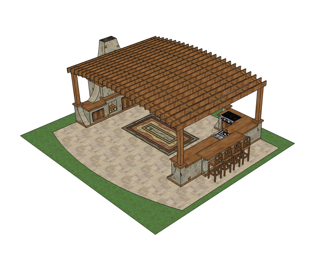 Outdoor Kitchen Sketchup
 3D Sketchup Outdoor Kitchen Design CADBlocksfree CAD