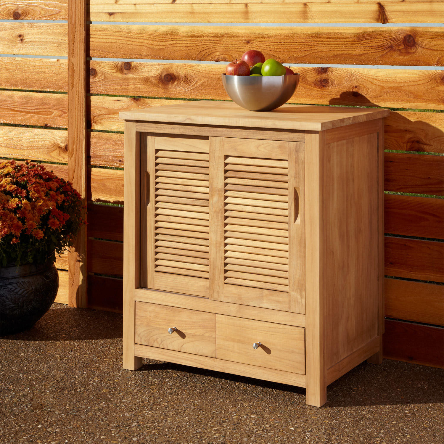 Outdoor Kitchen Storage Cabinet
 72" Touraine Teak Outdoor Kitchen Cabinet Outdoor