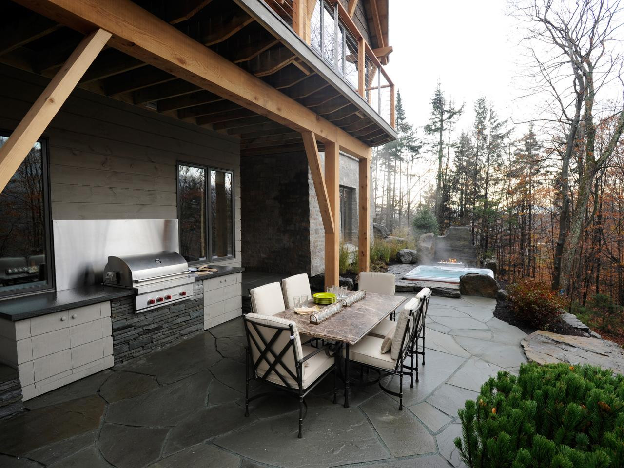 Outdoor Kitchen Under Deck
 50 Gorgeous Decks and Patios With Hot Tubs Interior