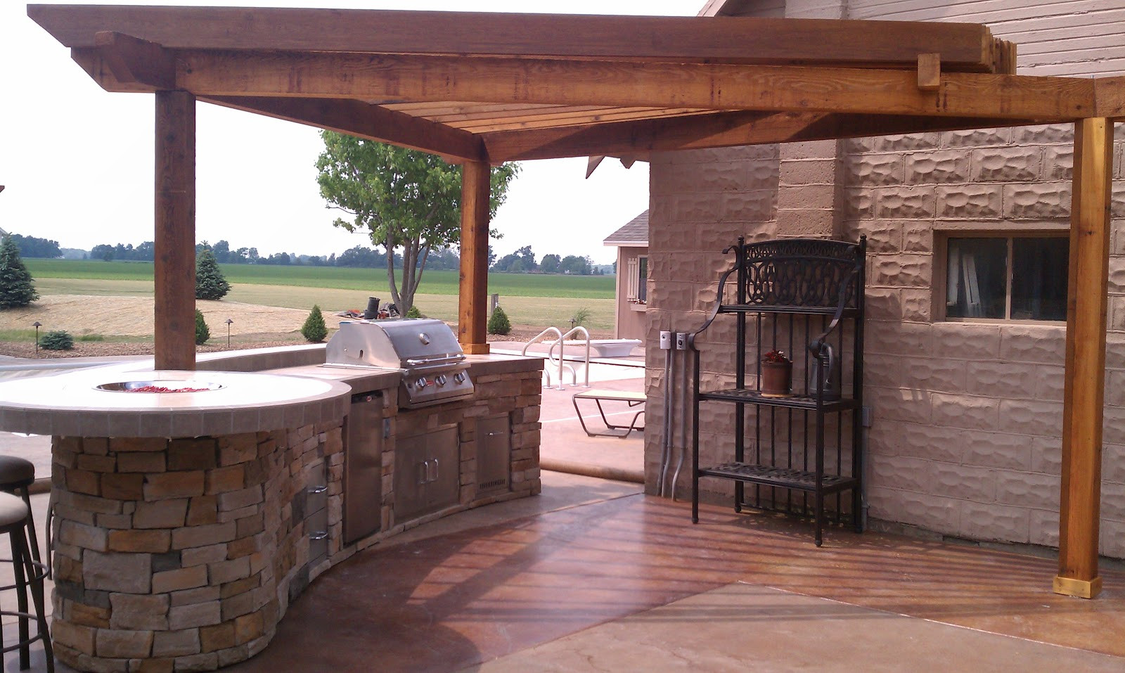 Outdoor Kitchens Pergolas
 Outdoor Living Radial Pergola Outdoor Kitchen