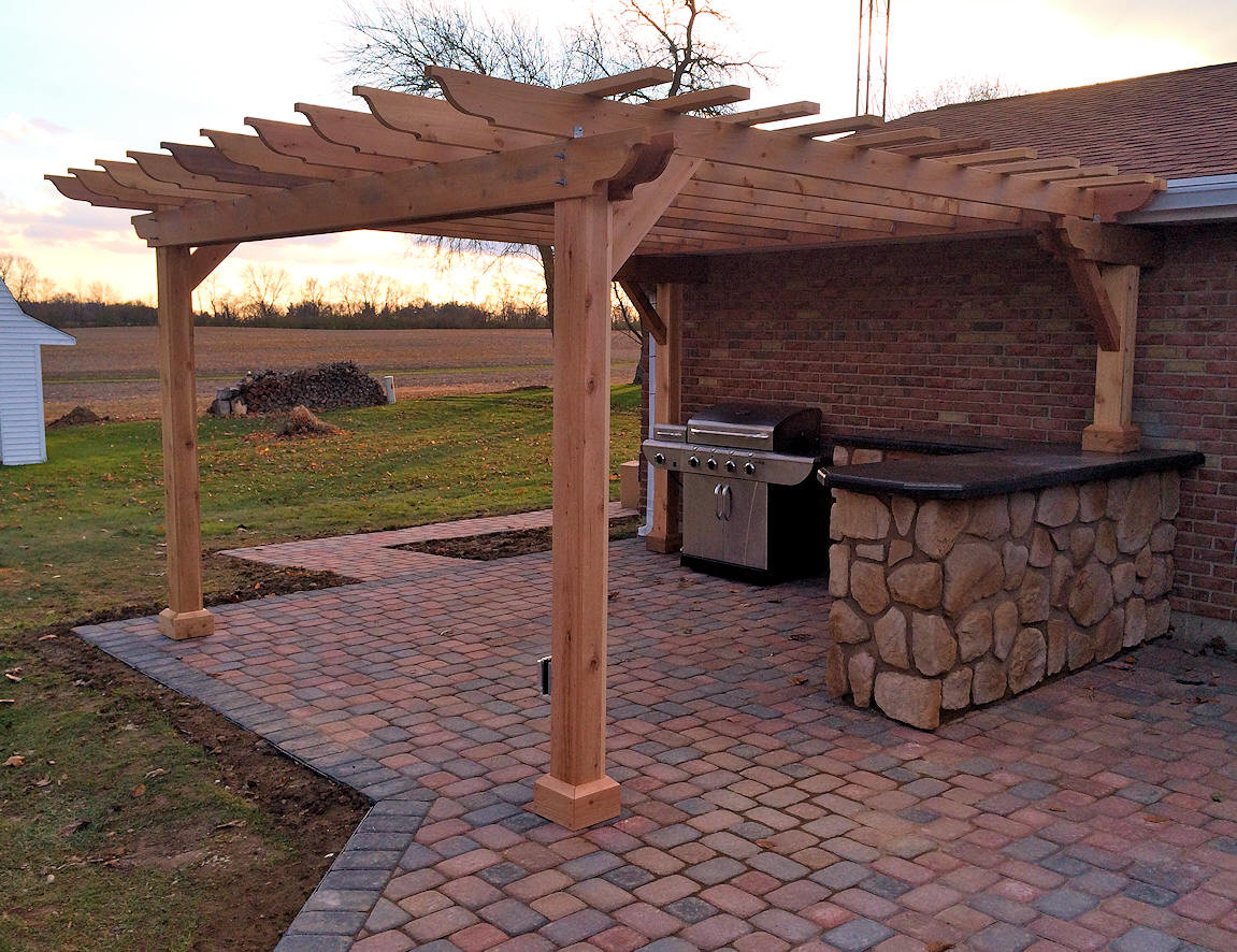 Outdoor Kitchens Pergolas
 Custom Made Arbors Trellises & Pergolas Dayton Ohio