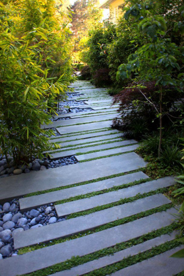 Outdoor Landscape Backyard
 Fascinating Garden Walkways For Modern Outdoor Setting