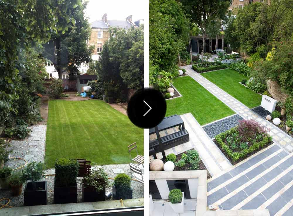 Outdoor Landscape Before And After
 Before & After A Modern Japanese Garden in North London