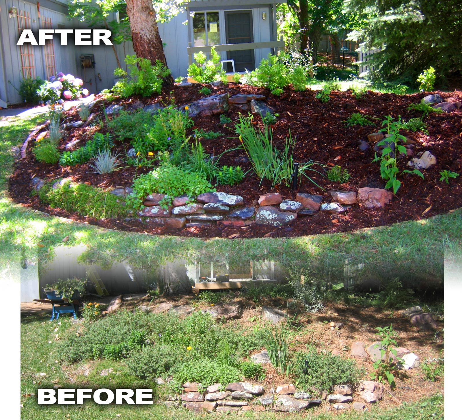 Outdoor Landscape Before And After
 Before and After s – Glacier View Landscape and