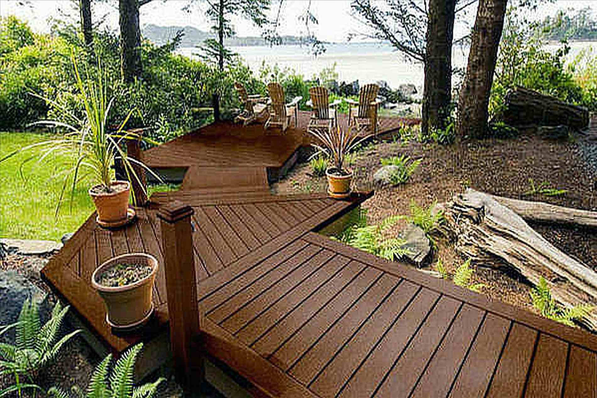Outdoor Landscape Deck
 Landscaping Patio Backyard Walkout Basement Ideas