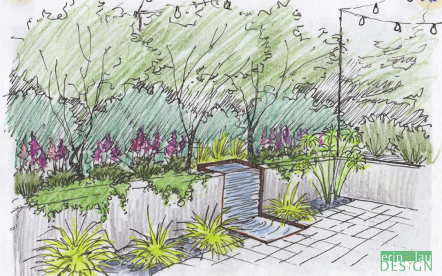 Outdoor Landscape Drawing
 Garden Drawing Details