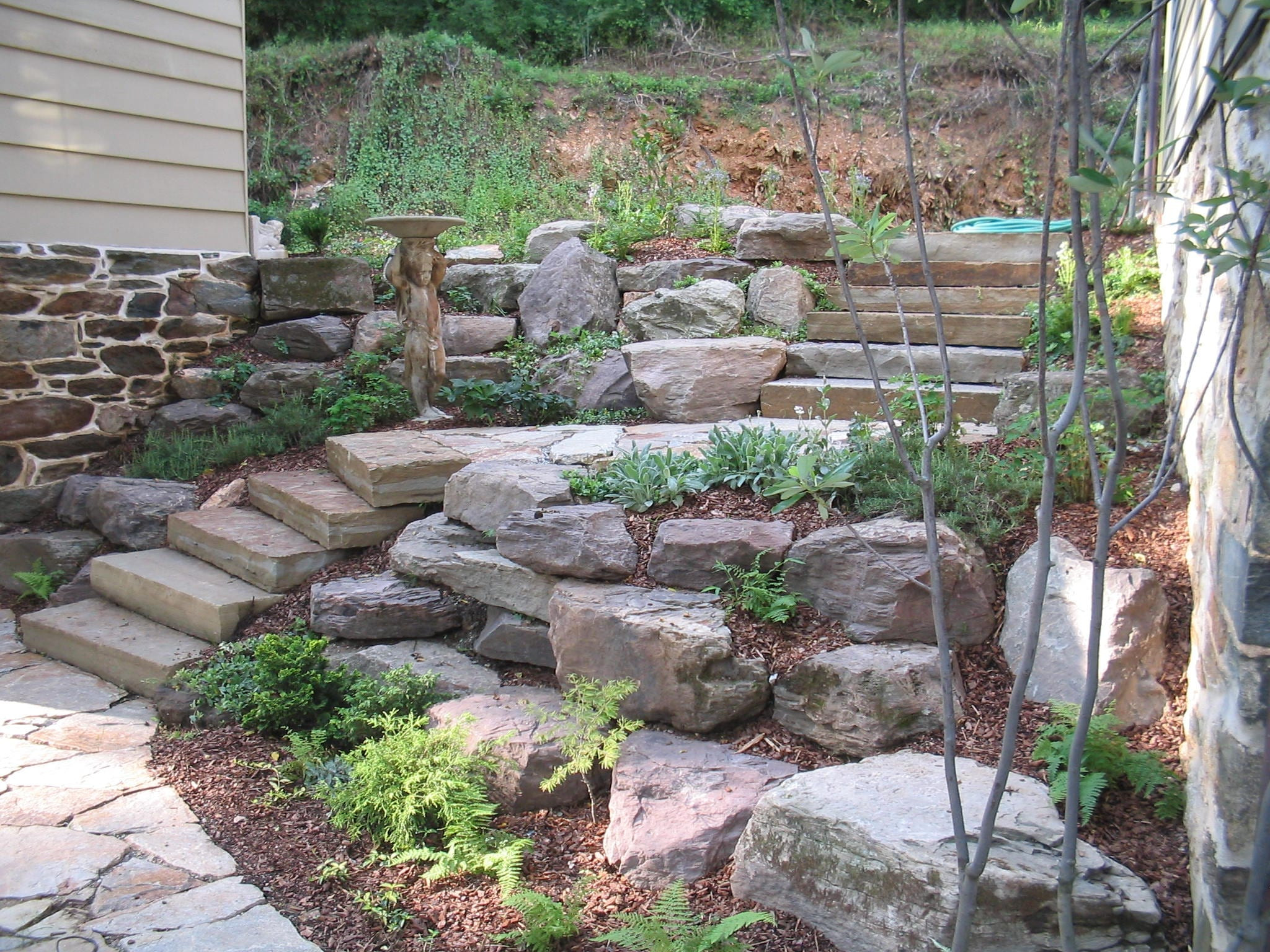 Outdoor Landscape Hill
 Stone Walkways Stairs & Steps in MD VA & WV Poole s