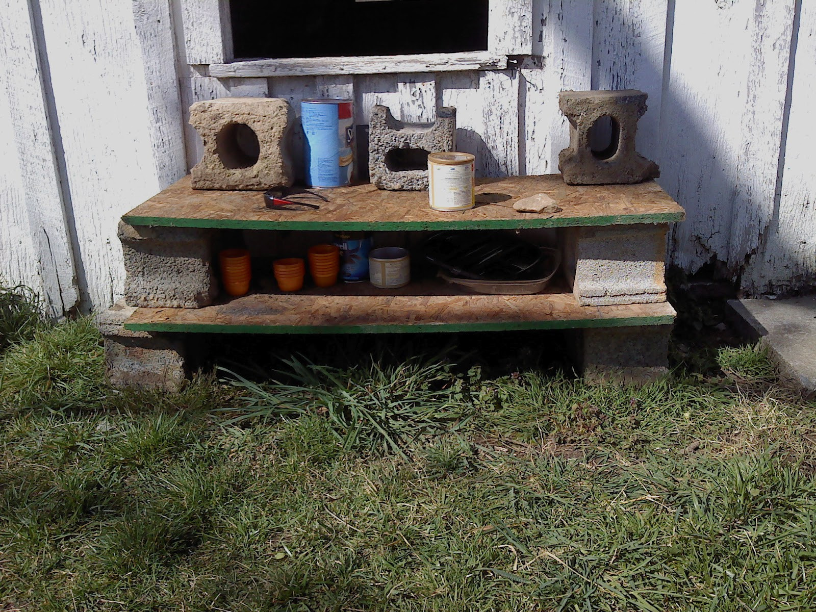 Outdoor Play Kitchen
 The Walnut Acre Chronicles Outdoor Play Kitchen Rebuilt