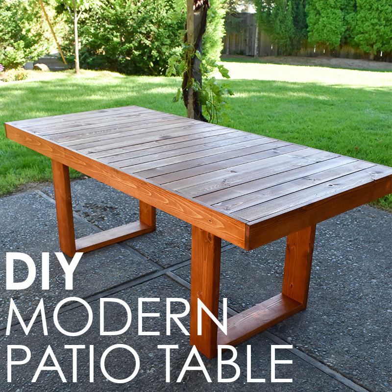 Outdoor Table DIY
 Modern DIY Patio Table Effie Row