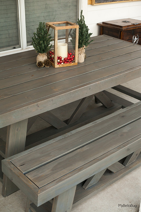 Outdoor Table DIY
 DIY Outdoor Patio Table & Benches Shanty 2 Chic