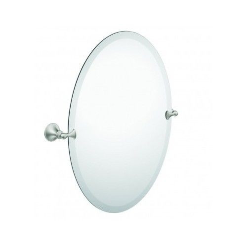 Oval Bathroom Mirrors Brushed Nickel
 Oval Bathroom Mirror Tilting Frameless Vanity Brushed