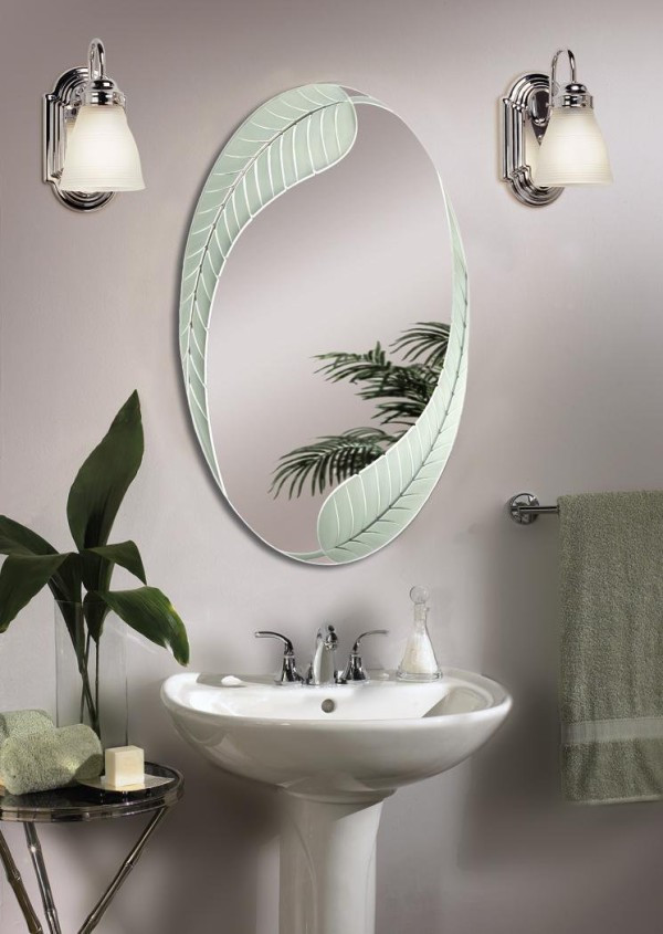 Oval Bathroom Mirrors Brushed Nickel
 Brushed Nickel Bathroom Mirror as Sweet Wall Decoration