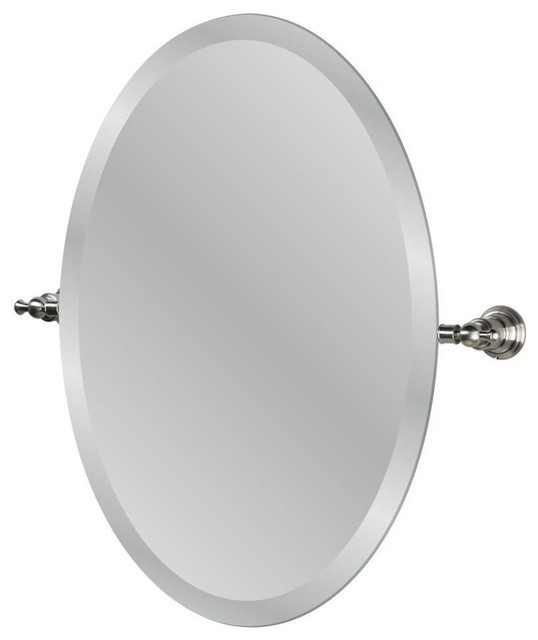 Oval Bathroom Mirrors Brushed Nickel
 Estates Oval Mirror Brushed Nickel 24 2" Traditional