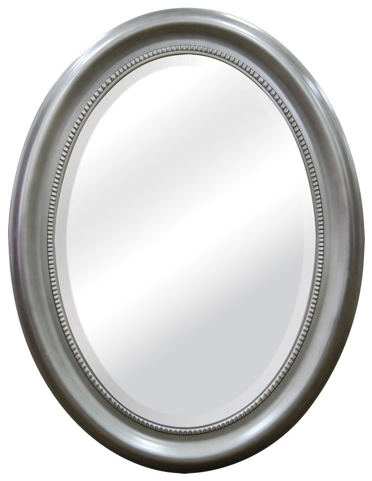 Oval Bathroom Mirrors Brushed Nickel
 Master bath MCS Brushed Nickel Oval Mirror Frame 22 5 by