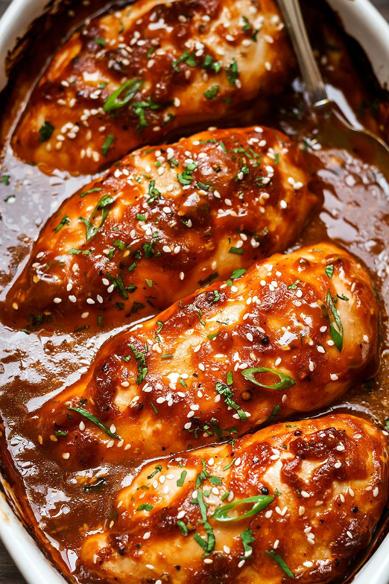 Oven Baked Chicken Breast Recipes
 Baked Chicken Breasts with Sticky Honey Sriracha Sauce