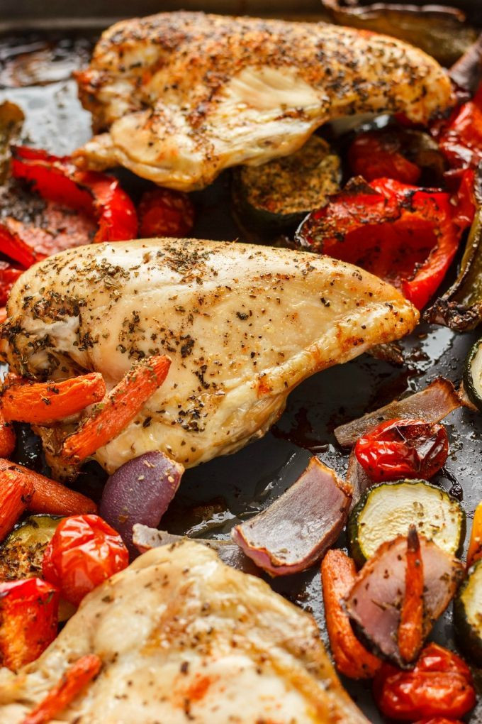 Oven Roasted Chicken Breast And Vegetables
 Roasted Bone In Chicken Breasts with Ve ables