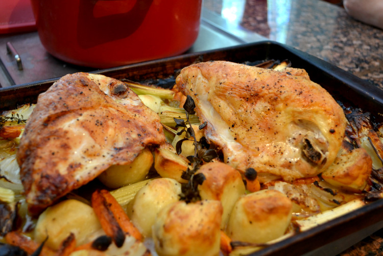 Oven Roasted Chicken Breast And Vegetables
 A Cook and Her Books Weeknight Roast Chicken with Ve ables