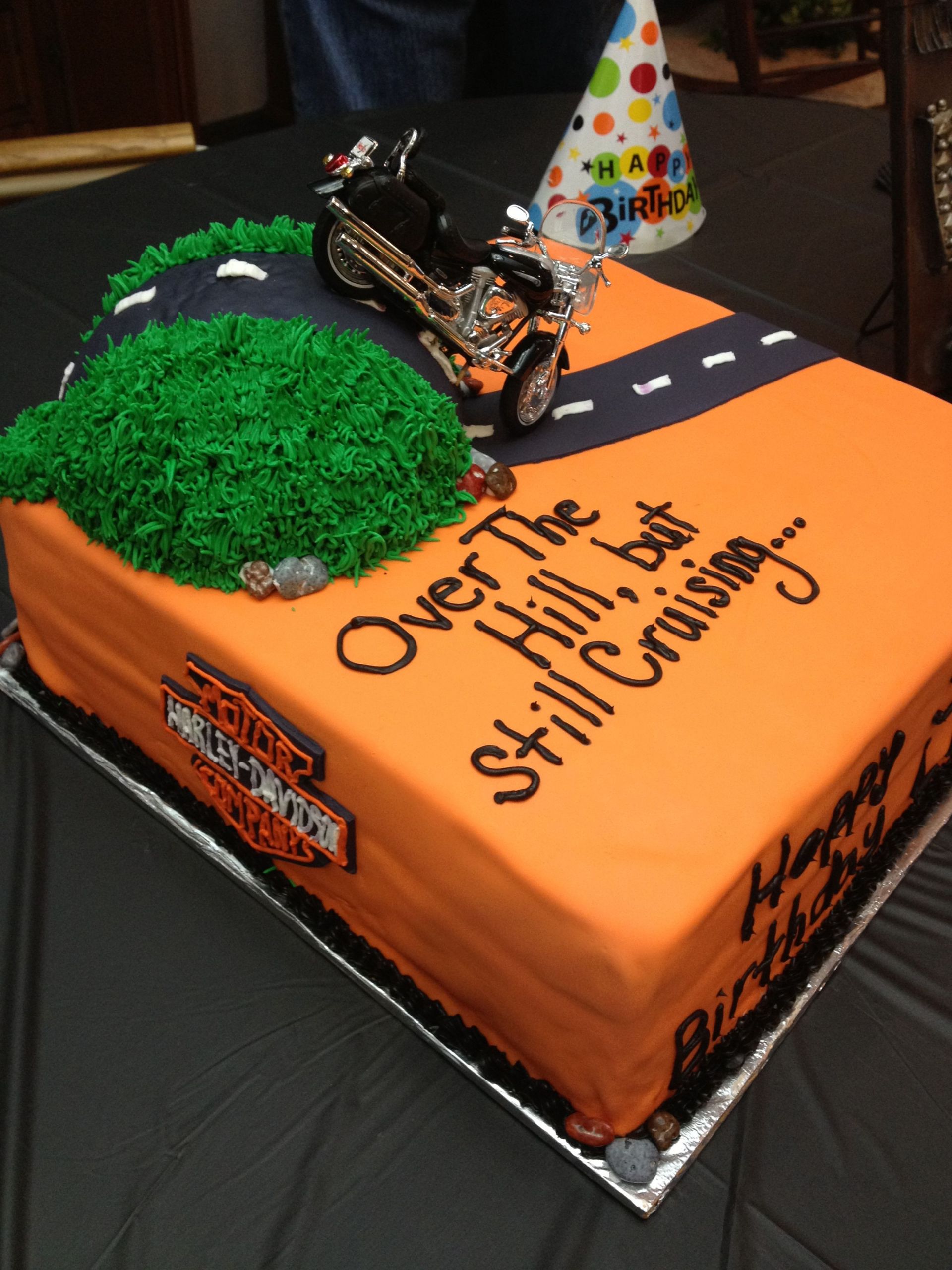 Over The Hill Birthday Cakes
 Over the hill cake use a truck instead of bike